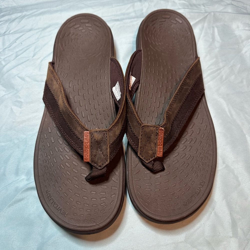 New Balance Dark Brown Flip-Flops
